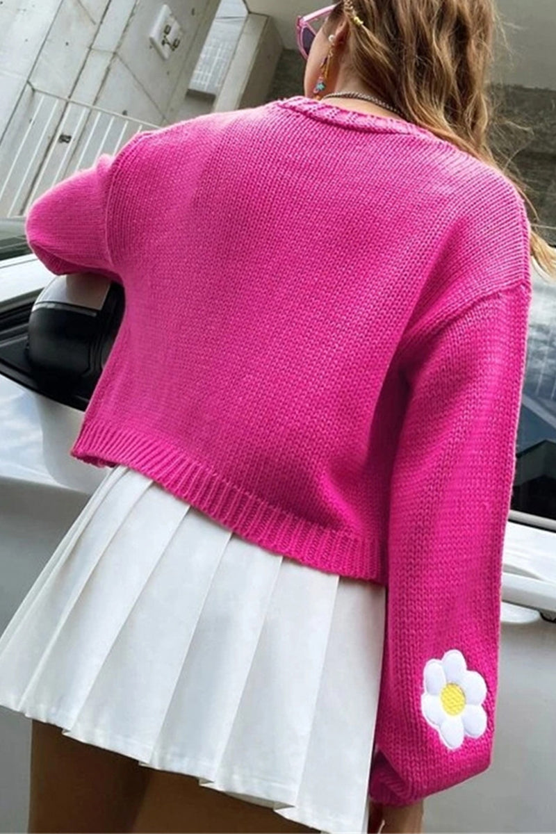 Floral Open-Front Cardigan