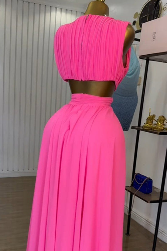 Sleeveless Pleated Casual Dress