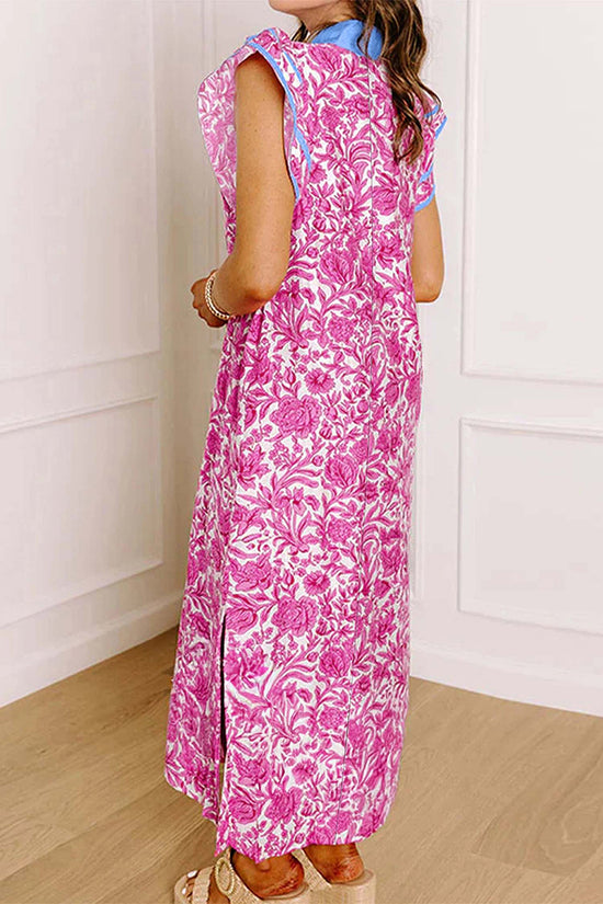 Floral Print  Short Sleeve Dress