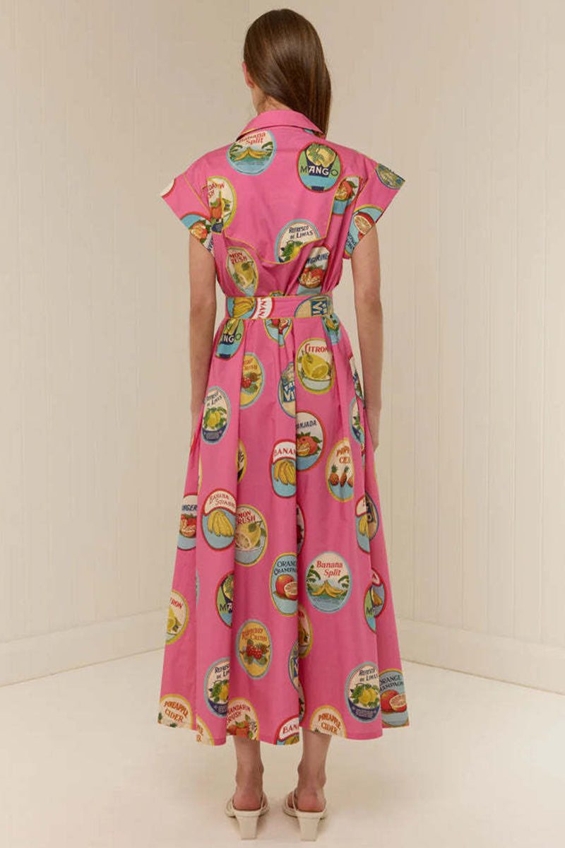 Graphic Print Short Sleeve Casual Dress