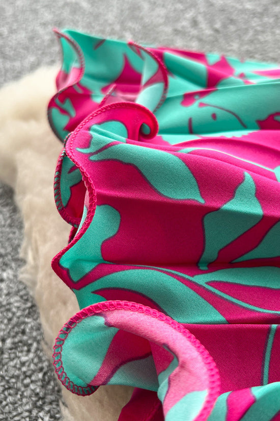 Floral Pleated Midi Skirt