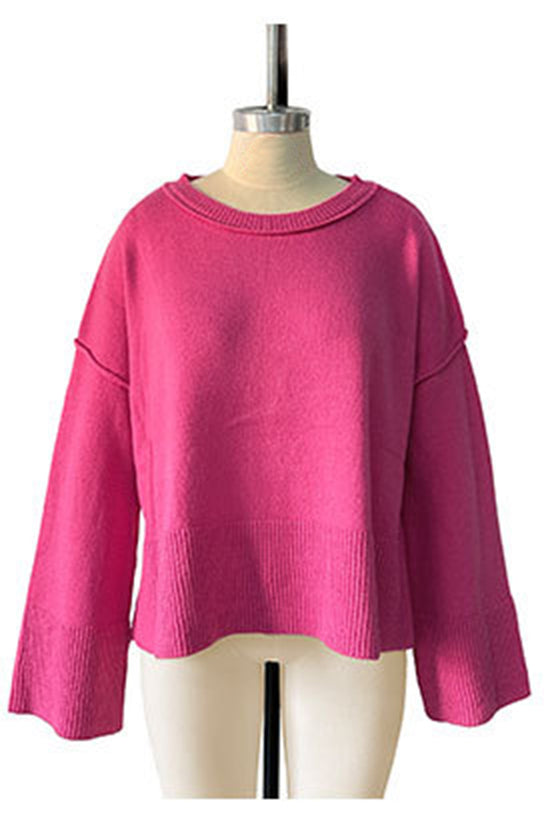 Relaxed Fit Long Sleeve Sweater
