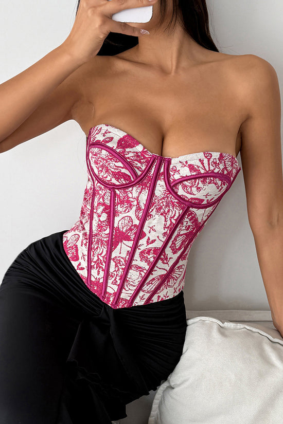 Floral Bustier Tank Top