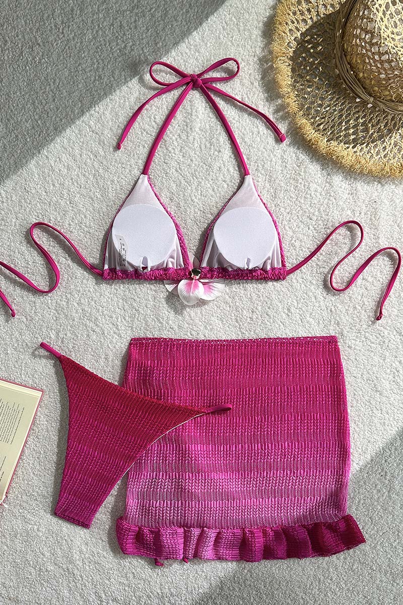 Flirty Knit Bikini and Skirt Set