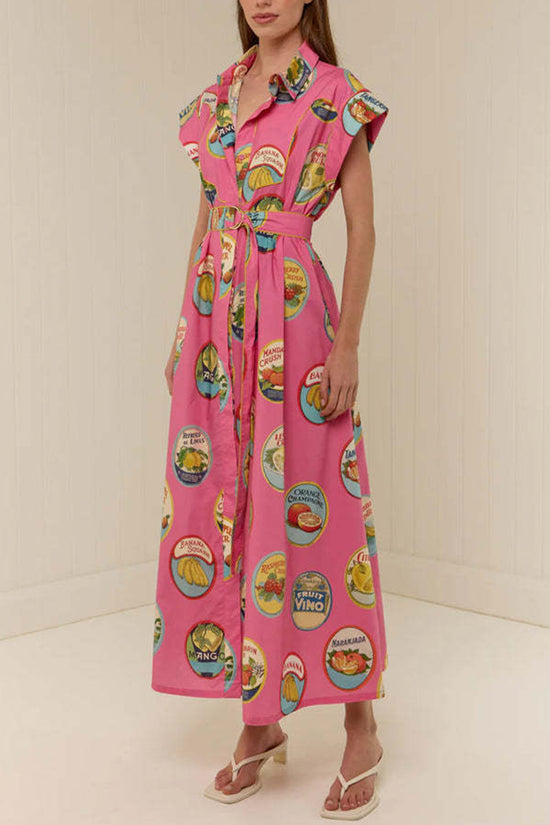 Graphic Print Short Sleeve Casual Dress