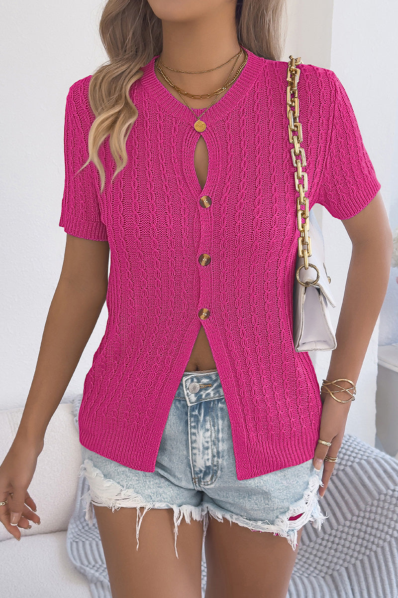 Button-Up Knit Cardigan