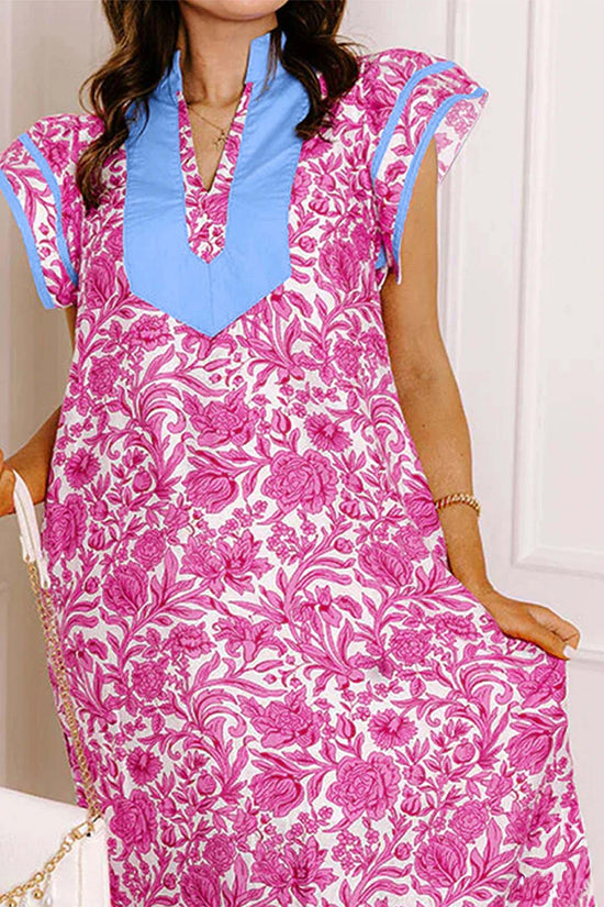 Floral Print  Short Sleeve Dress