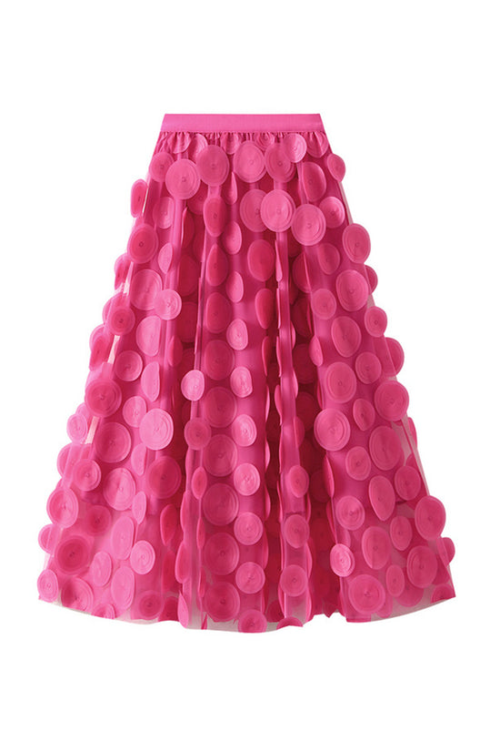 Polka Dot Circle Midi Skirt