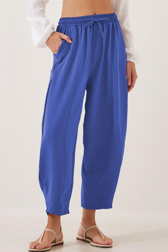 Relaxed Drawstring Casual Pants