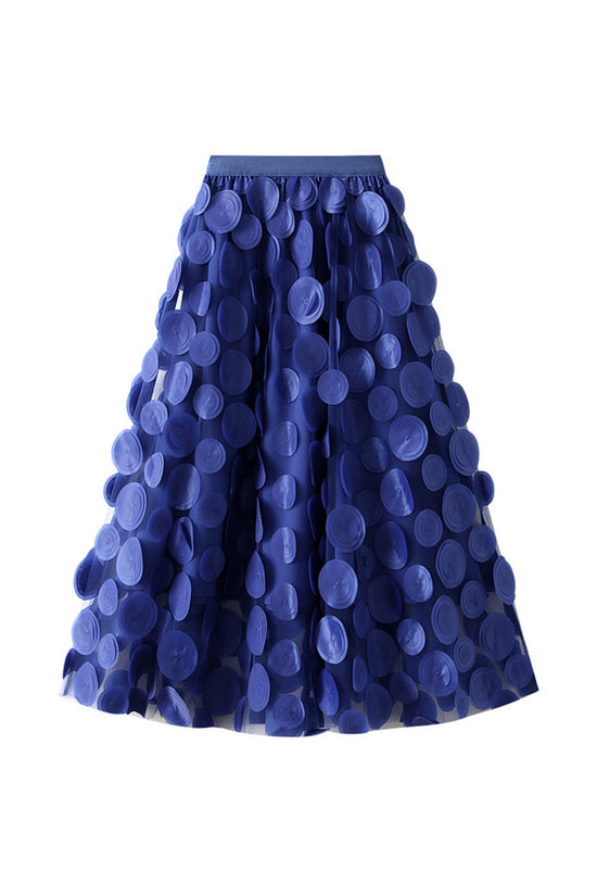 Polka Dot Circle Midi Skirt