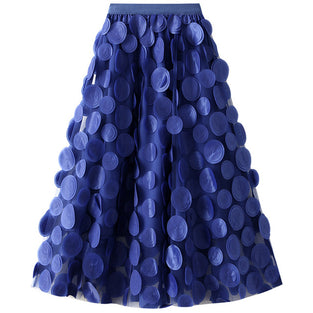Polka Dot Circle Midi Skirt