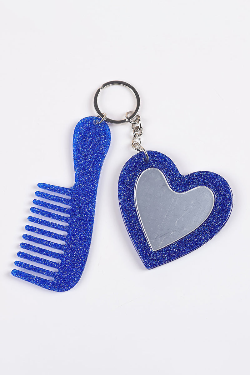 Heart and Comb Keychain Set