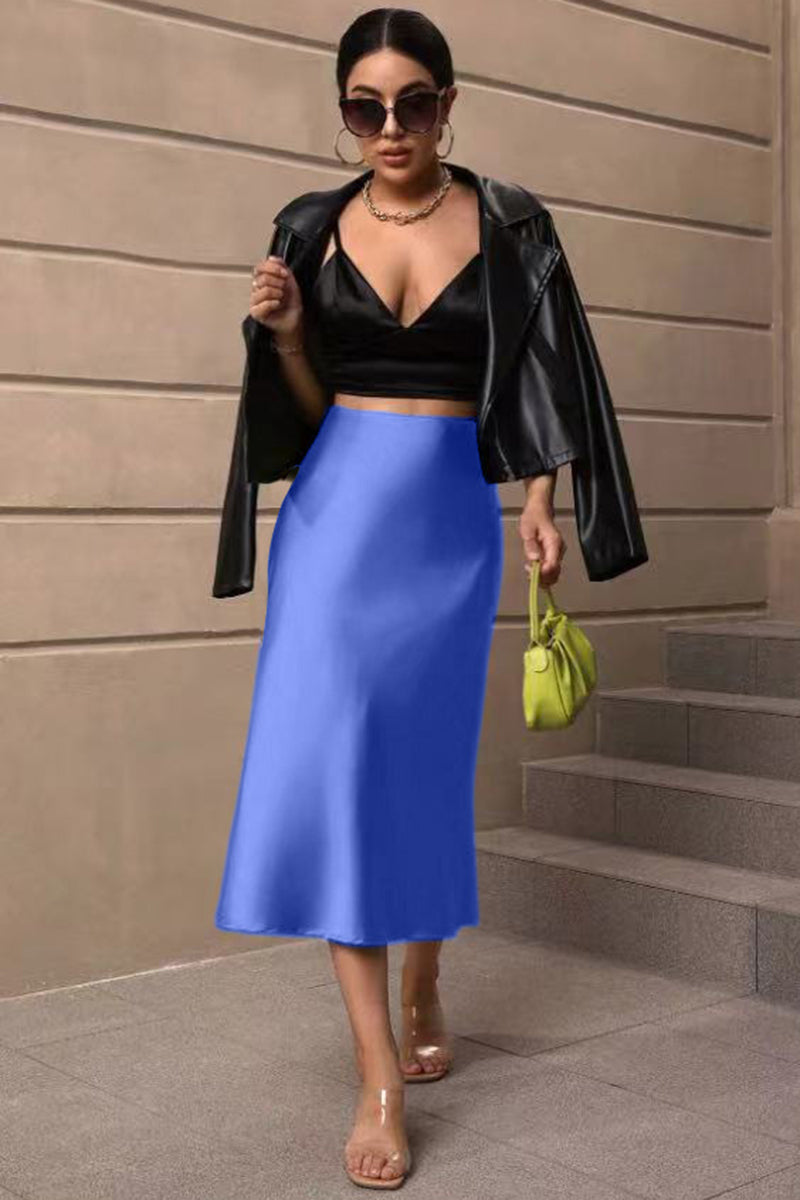 Elegant Midi A-Line Skirt