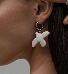 Dove Motif Hoop Earrings