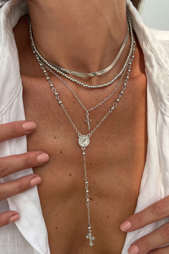 Layered Cross Pendant Necklace