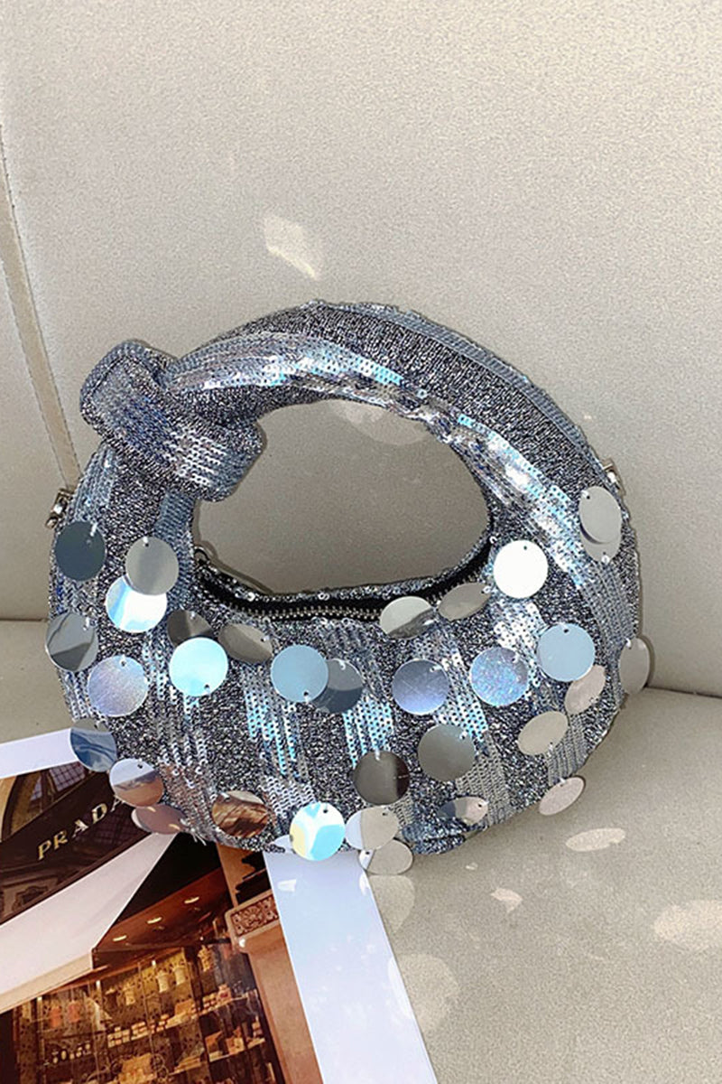 Shimmering Sequin Circle Handbag