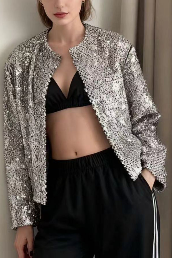 Sparkling Sequin Evening Jacket