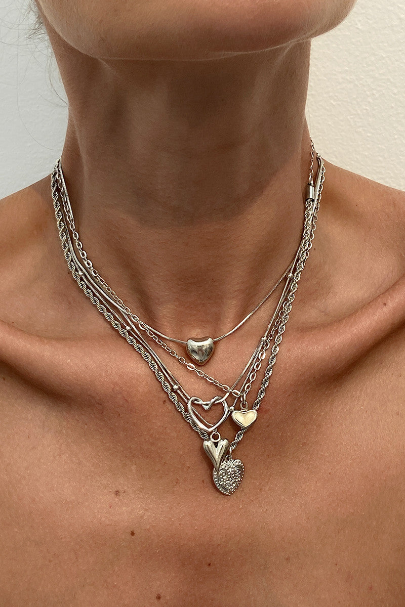 Heart Charm Layered Necklace