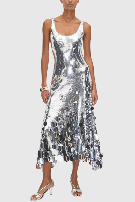 Sequin Sleeveless Evening Dress