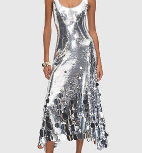 Sequin Sleeveless Evening Dress