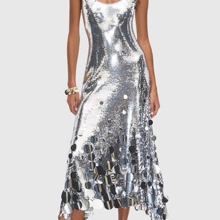 Sequin Sleeveless Evening Dress