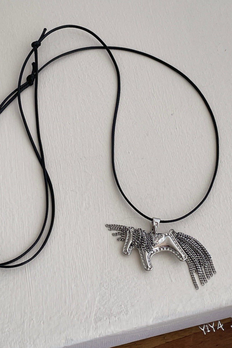 Elegant Horse Pendant Necklace