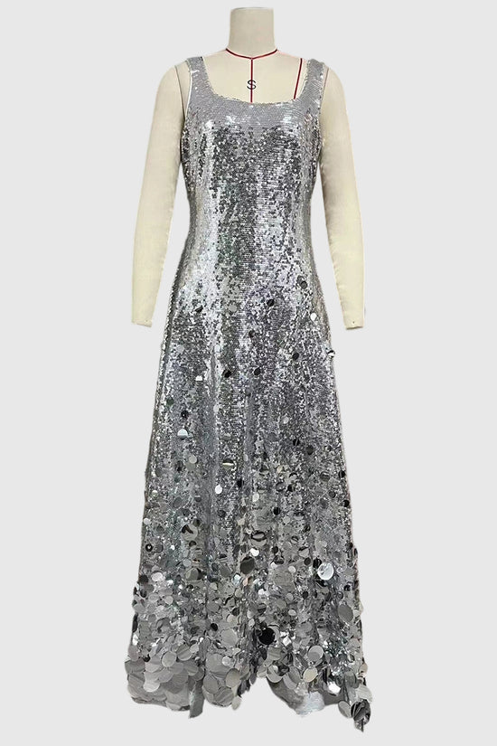 Sequin Sleeveless Evening Dress