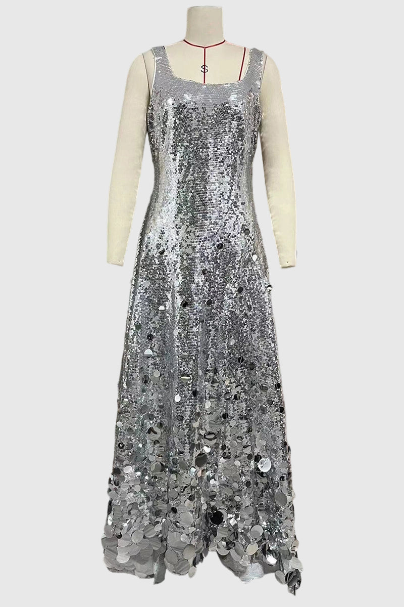 Sequin Sleeveless Evening Dress