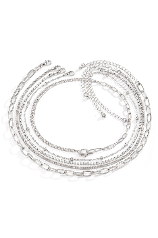 Elegant Chain and Crystal Necklace