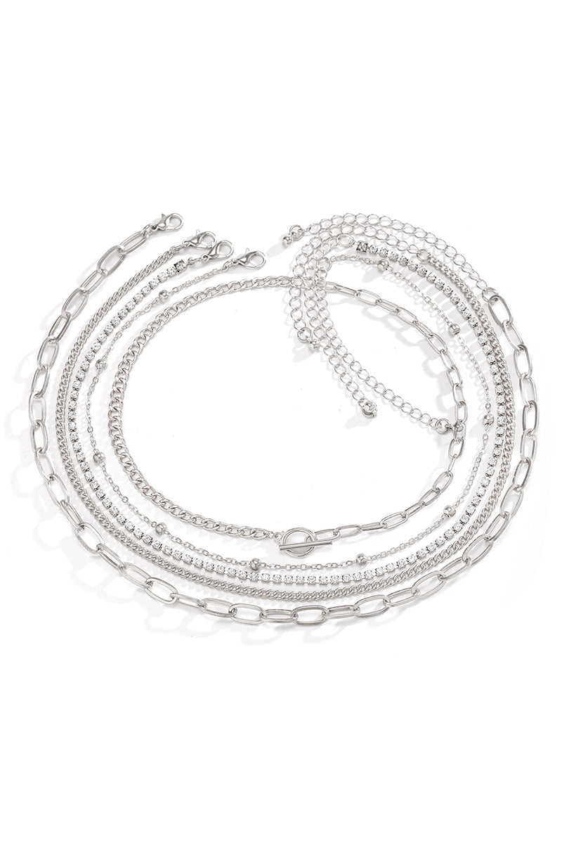 Elegant Chain and Crystal Necklace