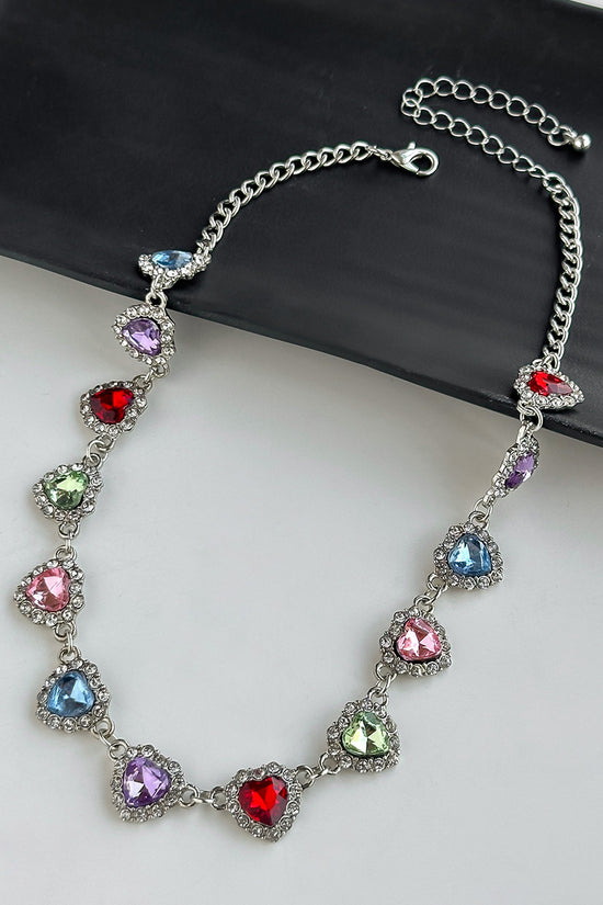 Heart-Shaped Gemstone Necklace
