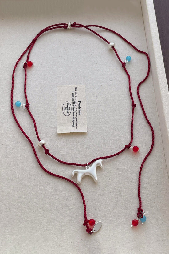 Abstract Pendant Layered Necklace