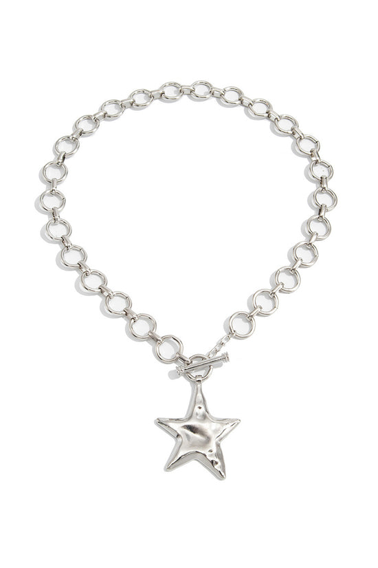 Chunky Chain Cross Pendant Necklace