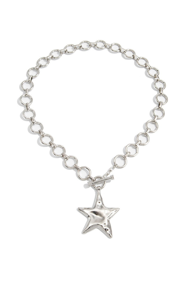 Chunky Chain Cross Pendant Necklace