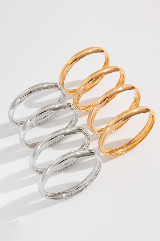 Elegant Gold Bangle Bracelet Set
