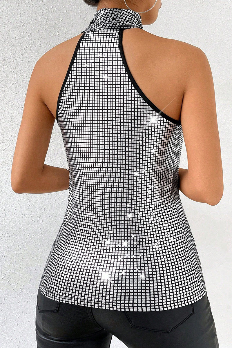 Crisscross Sparkle Tank Top