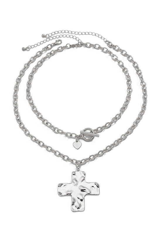 Chunky Chain Necklace with Cross Pendant