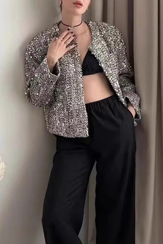 Sparkling Sequin Evening Jacket