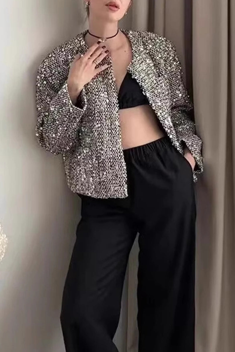 Sparkling Sequin Evening Jacket