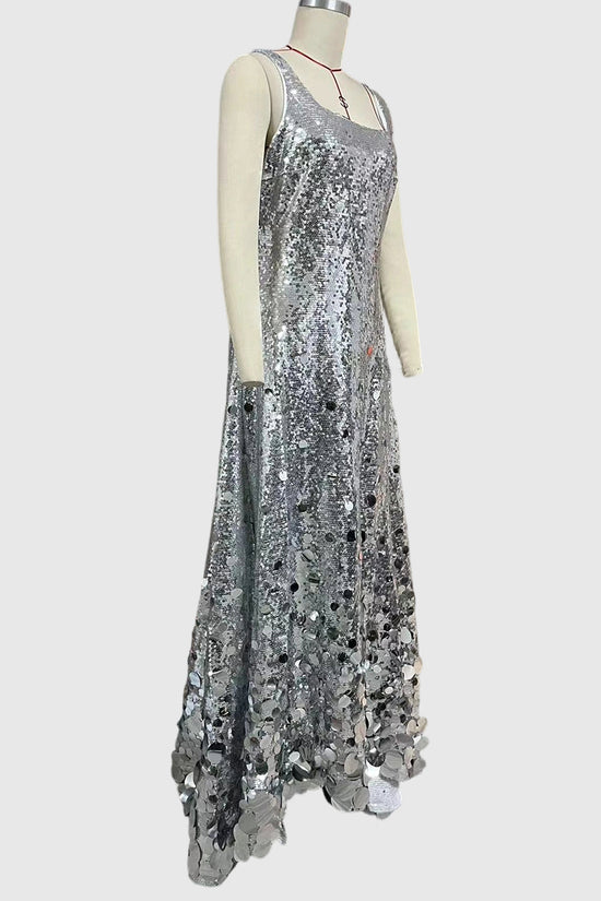 Sequin Sleeveless Evening Dress