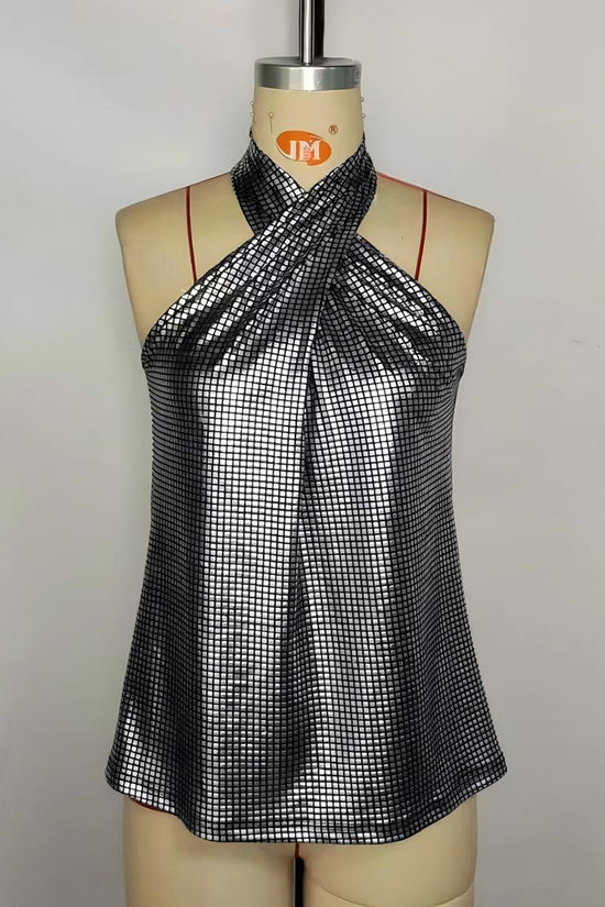 Crisscross Sparkle Tank Top