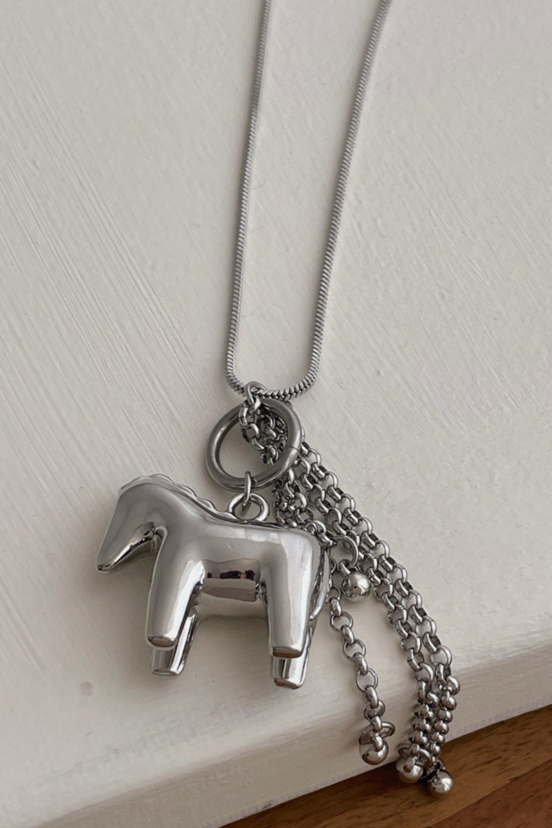 Sleek Horse Pendant Necklace