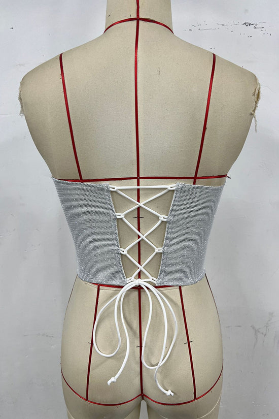 Sparkling Strapless Corset Top