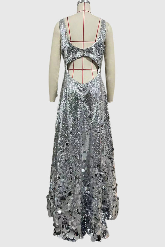 Sequin Sleeveless Evening Dress