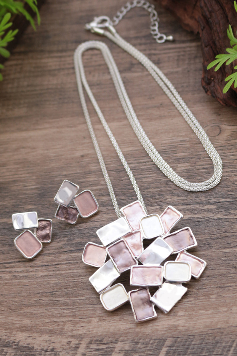 Geometric Cluster Necklace