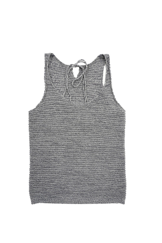 Textured Knit Scoop Neck Tank
