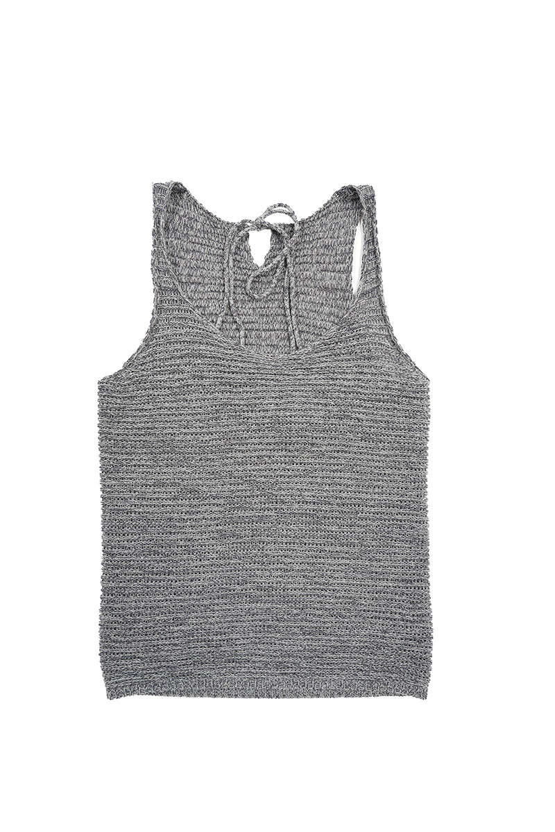Textured Knit Scoop Neck Tank