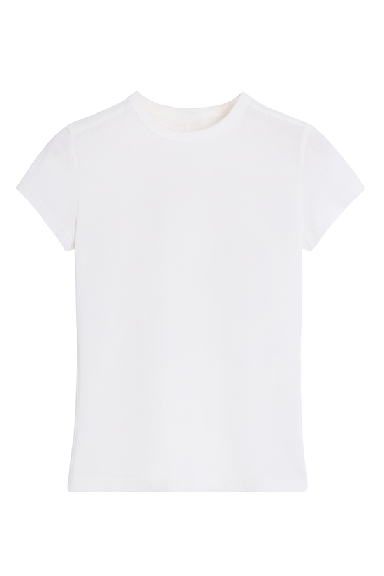 Fitted Short Sleeve Crew Neck Tee