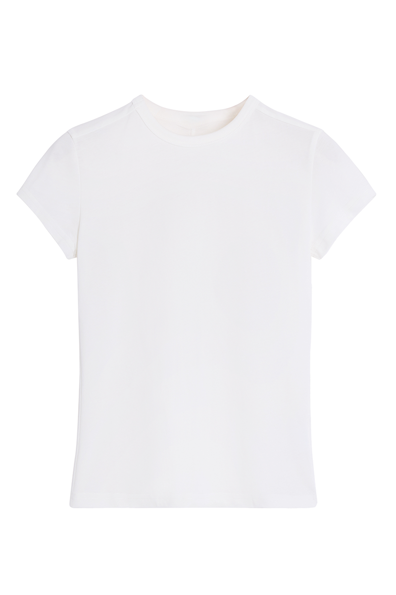 Fitted Short Sleeve Crew Neck Tee