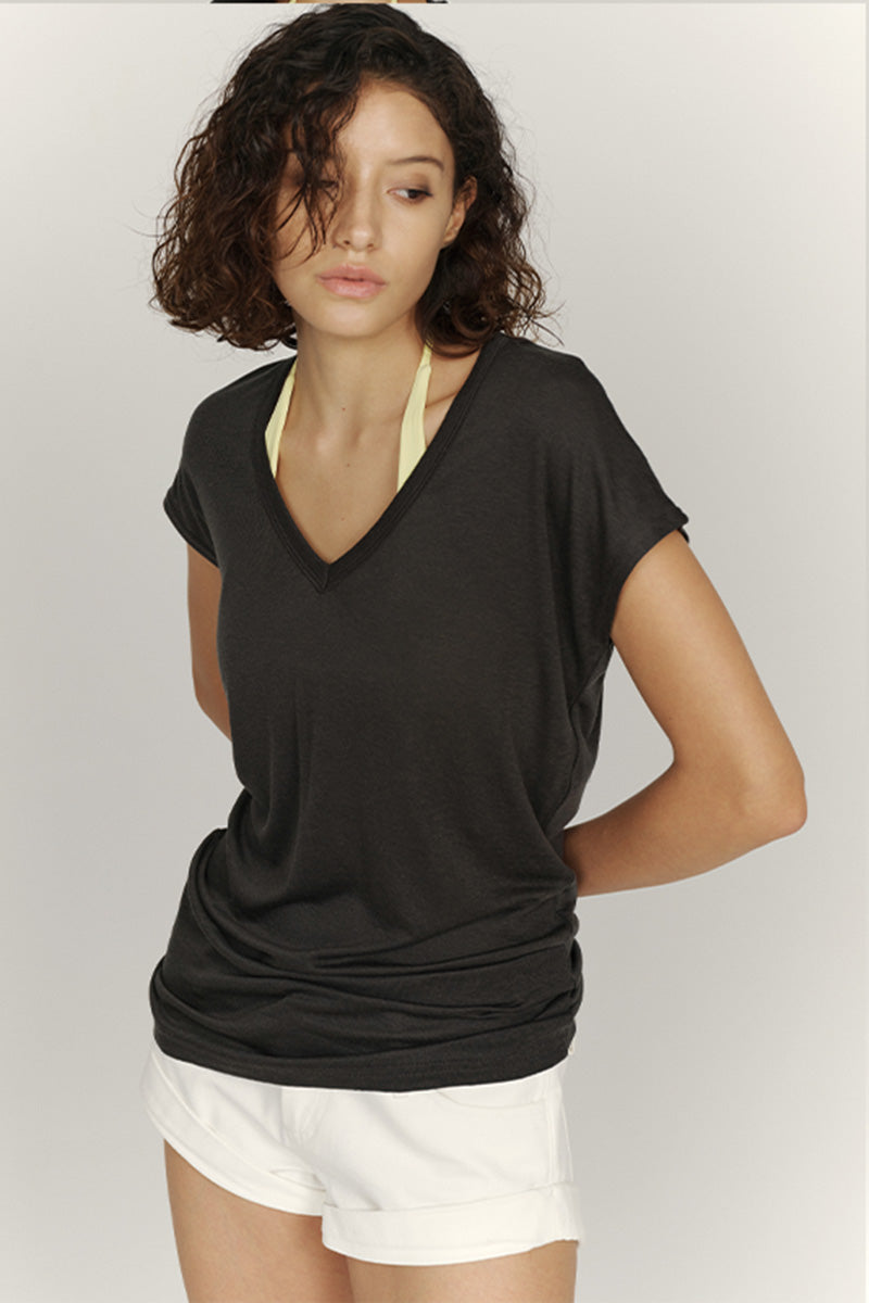 Relaxed Fit V-Neck Tee